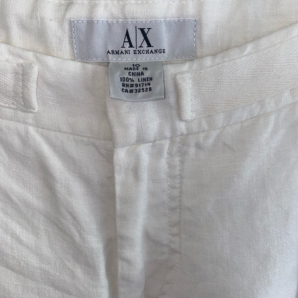 Armani Exchange Women's Wide Leg Jumpsuit Pants in White